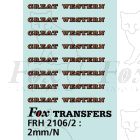 GW Locomotive Lettering gold/red