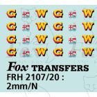 1927-1934 : G (twin shield crest) W Loco Initials yellow/red