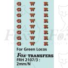 GWR Locomotive Initials gold/red/black