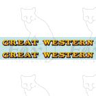 Great Western Locomotive Tender Lettering yellow-red-black