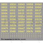 Cabside numbersets 30021-30667 for M7 Class