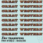 GW Locomotive Lettering gold/red