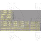 Steam Cabside Numbering - 3 sizes (CREAM)