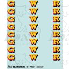 GWR Locomotive Initials yellow/red/black