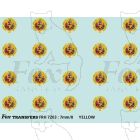 LMS Coach Roundels in yellow