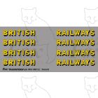 BRITISH RAILWAYS Lettering for early BR liveries